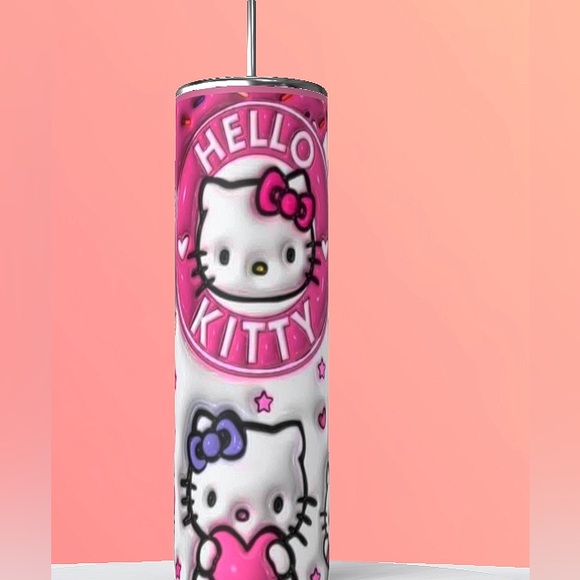 handcrafted Other - NWT Hello Kitty 3D tumblers pink/white/sprinkles stainless steel 20 oz tumbler